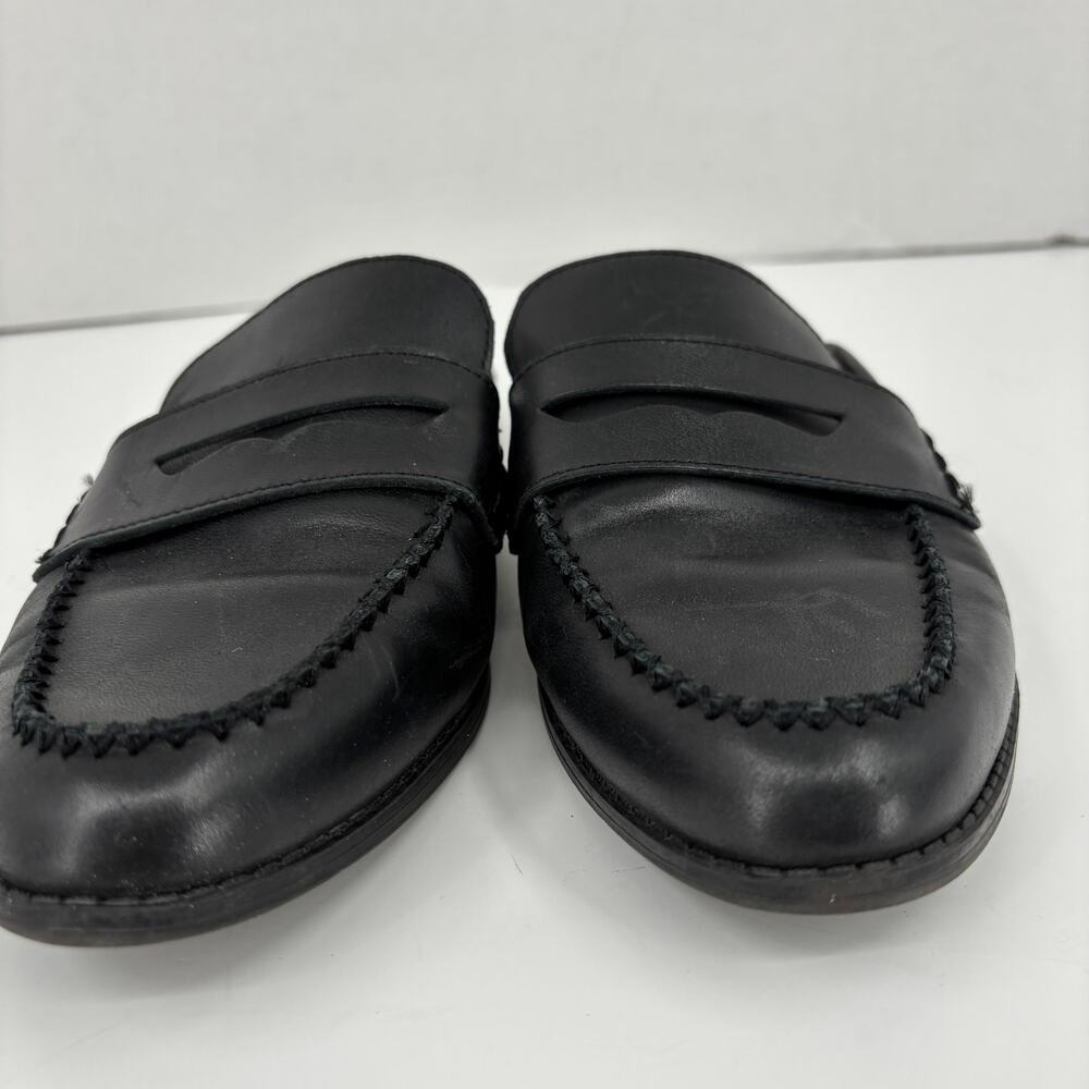 Lucky Brand Esila Mule Shoe Womens Size 9 Black Leather Slip On - Picture 6 of 12